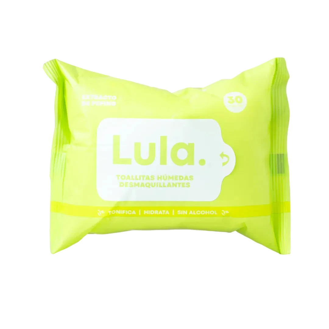 TOALLITAS DESMAQUILLANTES LULA CON EXTRACTO DE PEPINO